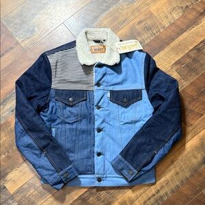 RARE Levi's x Opening Ceremony Sherpa Lined Patchwork Trucker Jacket - NWT